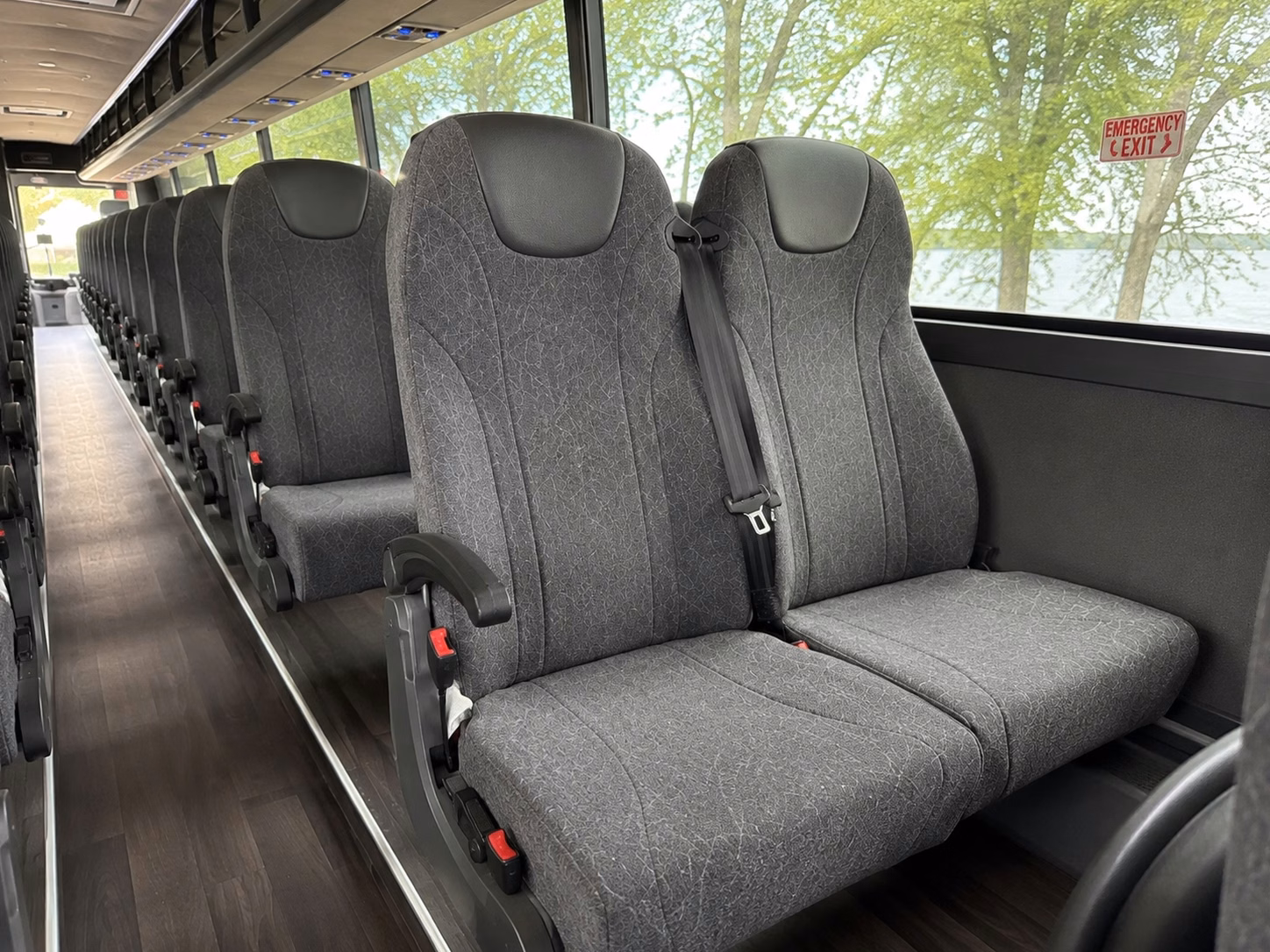 san antonio charter bus rental interior